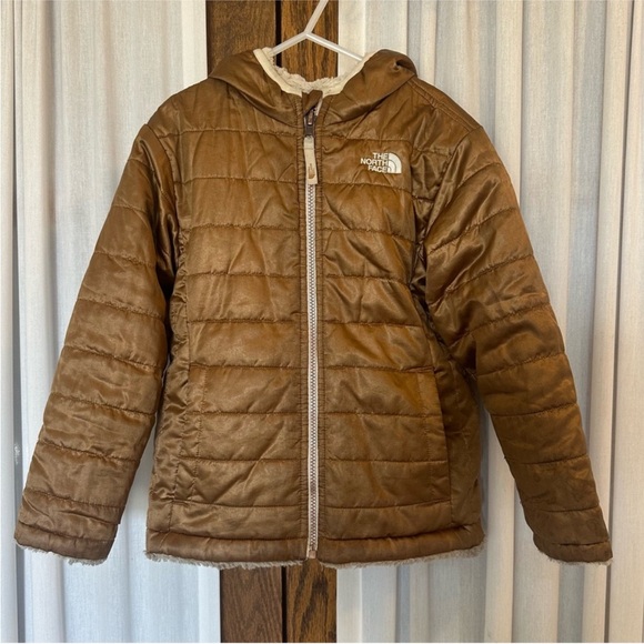 The North Face Bronze Brown Ivory Mossbud Reversible Insulated Jacket